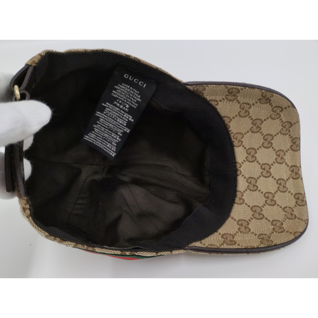 Gucci(グッチ)のGUCCI キャップ 帽子 CAP GGキャンバス ベージュ 539517 レディースの帽子(キャップ)の商品写真