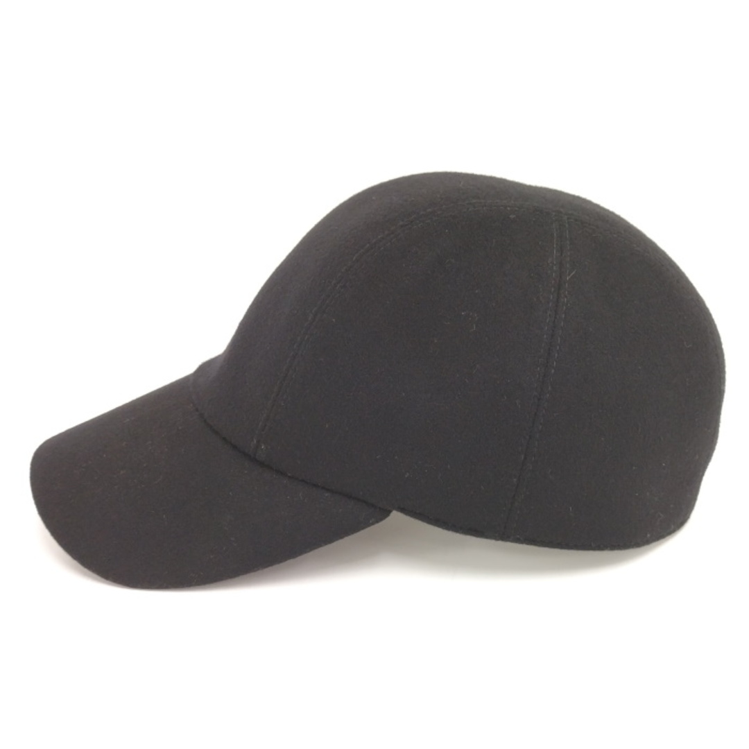 HERMES 帽子 キャップ CAP カシミヤ ブラック 表記サイズ 59