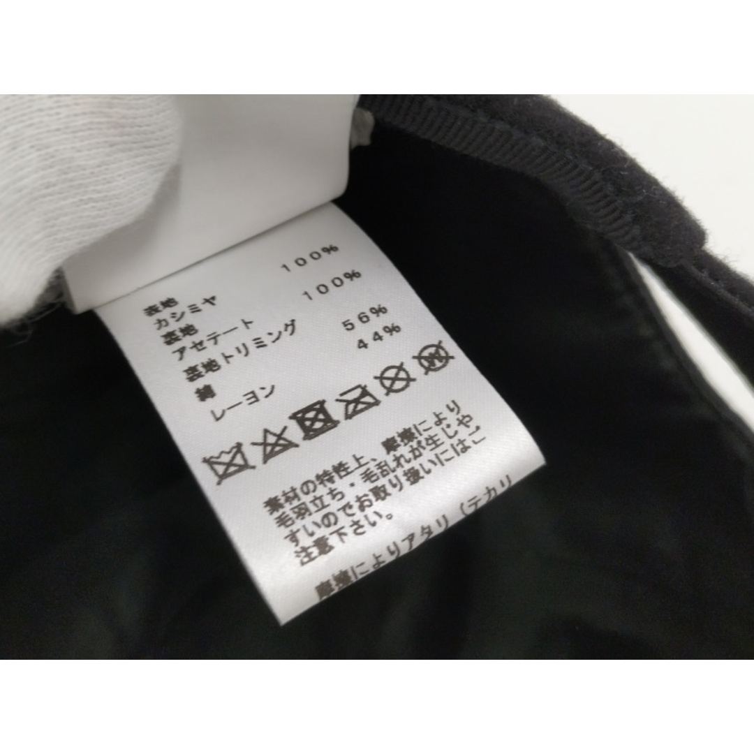 HERMES - HERMES 帽子 キャップ CAP カシミヤ ブラック 表記 HERMES - HERMES 帽子 キャップ CAP カシミヤ ブラック 表記