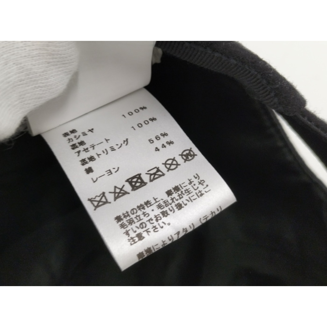 HERMES 帽子 キャップ CAP カシミヤ ブラック 表記サイズ 59