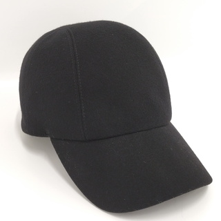 エルメス(Hermes)のHERMES 帽子 キャップ CAP カシミヤ ブラック 表記サイズ 59(キャップ)