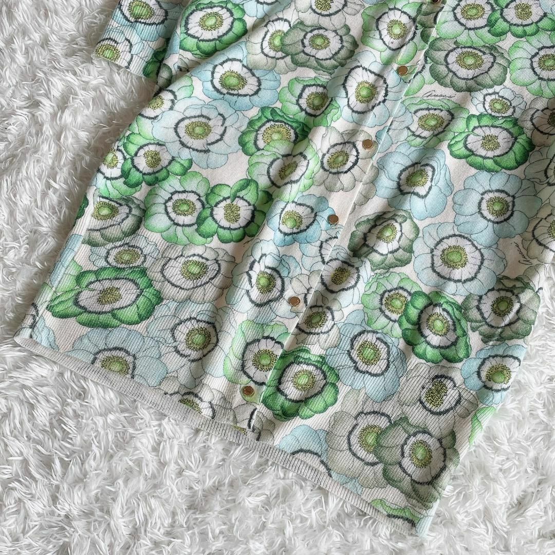☘️GUCCI◆フラワー総柄カーディガン カシミヤ100% フローラ 花柄