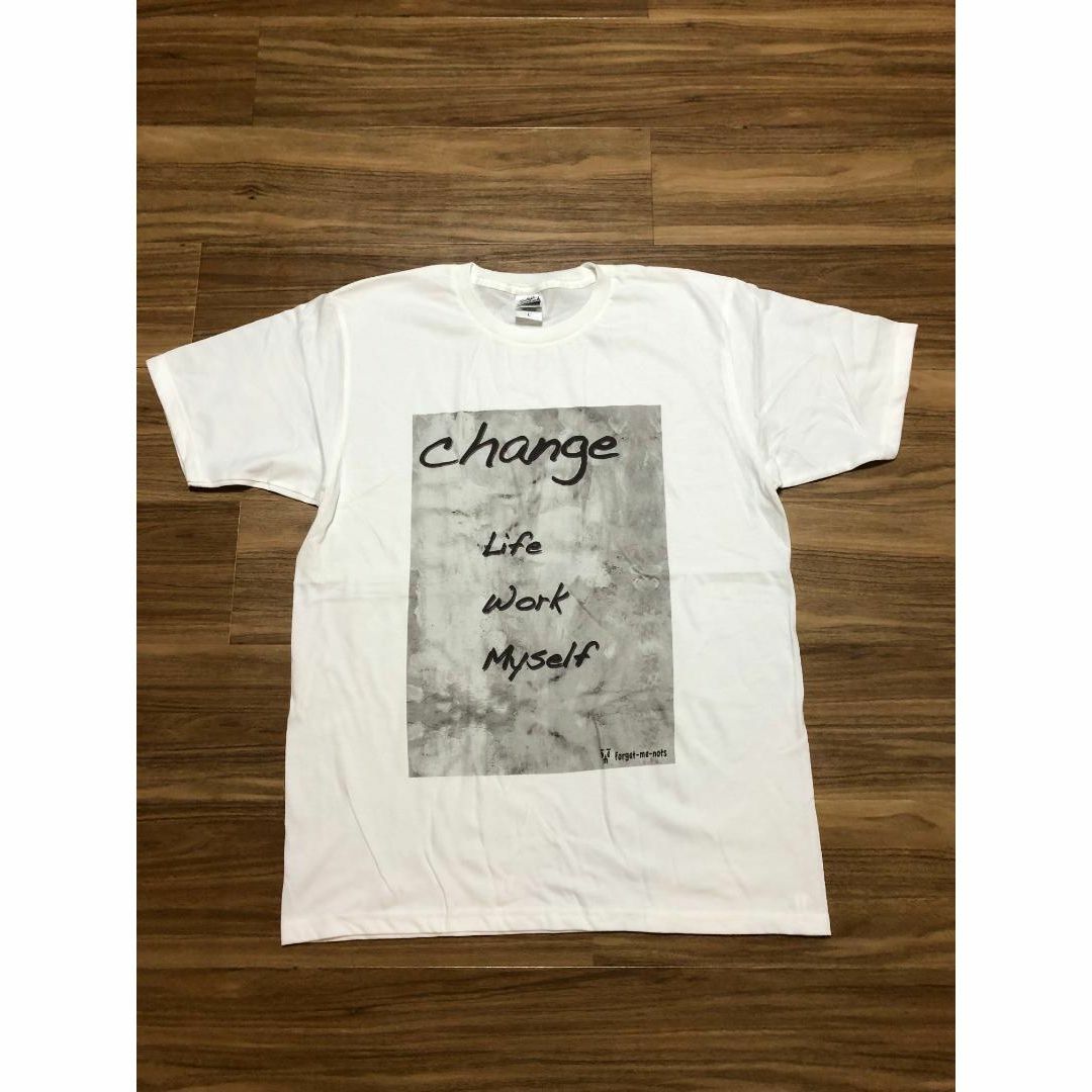 change グラフィック　Tシャツ グレー　　スニーカーに合わせたいXXXL メンズのトップス(Tシャツ/カットソー(半袖/袖なし))の商品写真