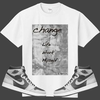 change グラフィック　Tシャツ グレー　　スニーカーに合わせたいXXXL(Tシャツ/カットソー(半袖/袖なし))