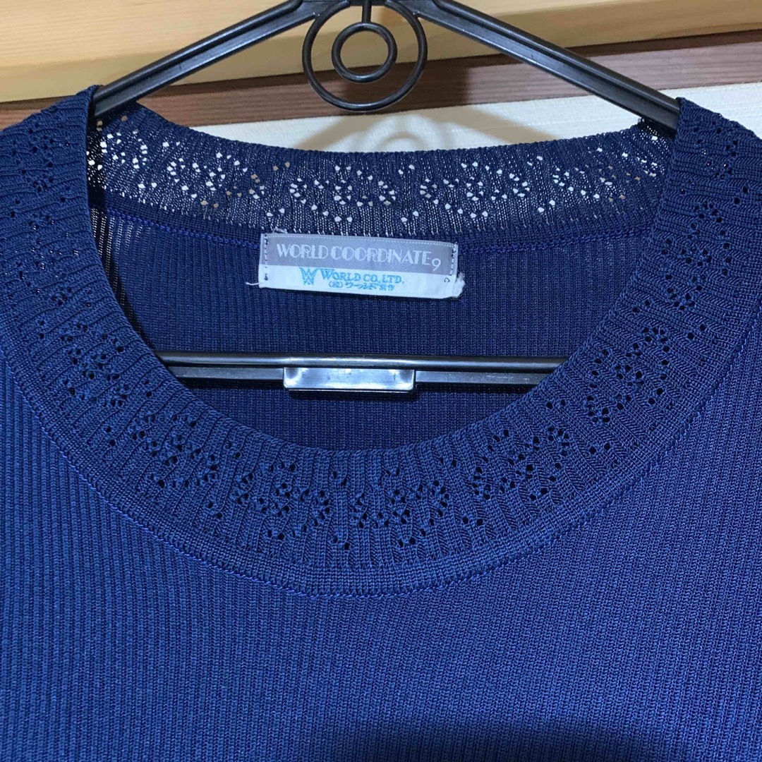 ワールド サマーニット半袖カットソー レディースのトップス(ニット/セーター)の商品写真