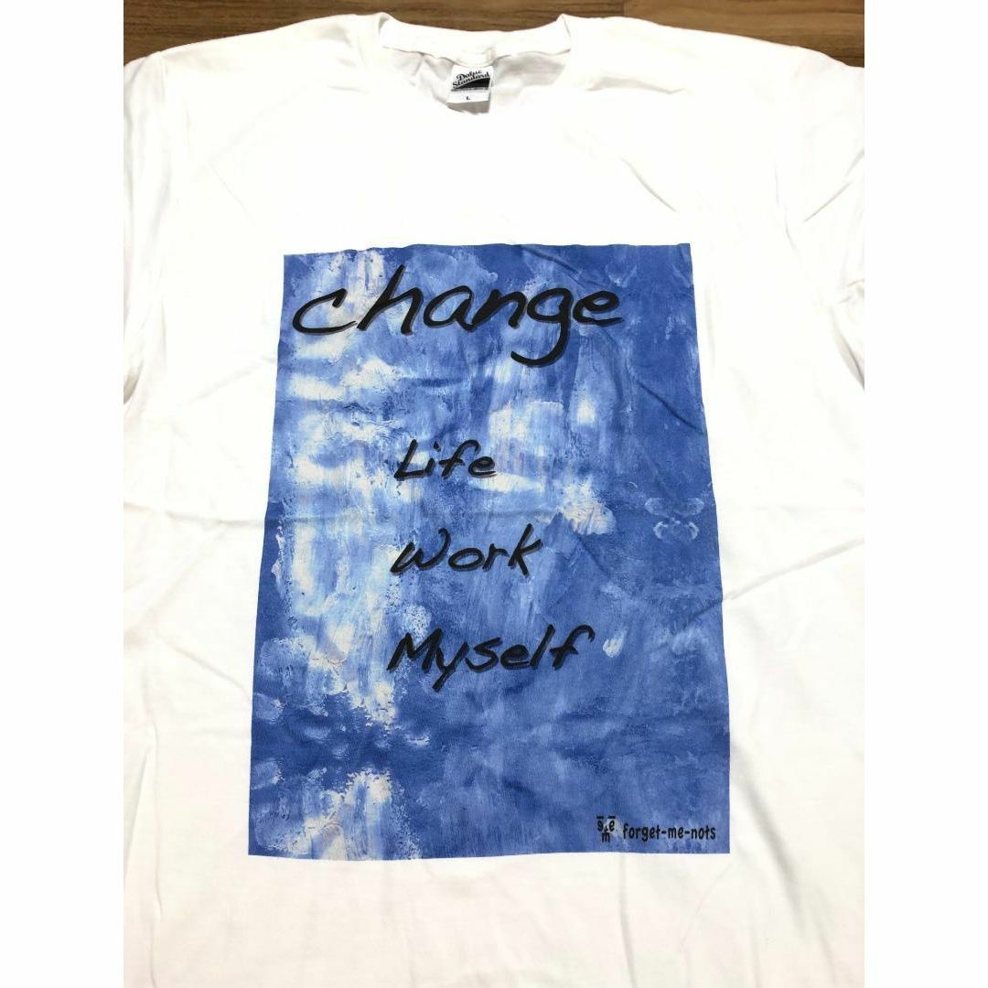 change グラフィックTシャツ ブルー　　スニーカーに合わせたい!! XXL メンズのトップス(Tシャツ/カットソー(半袖/袖なし))の商品写真