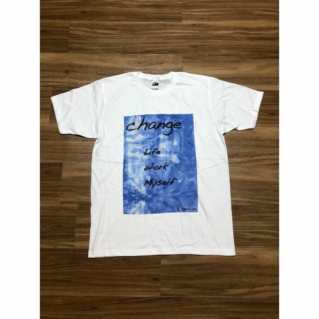 change グラフィックTシャツ ブルー　　スニーカーに合わせたい!! XXL メンズのトップス(Tシャツ/カットソー(半袖/袖なし))の商品写真