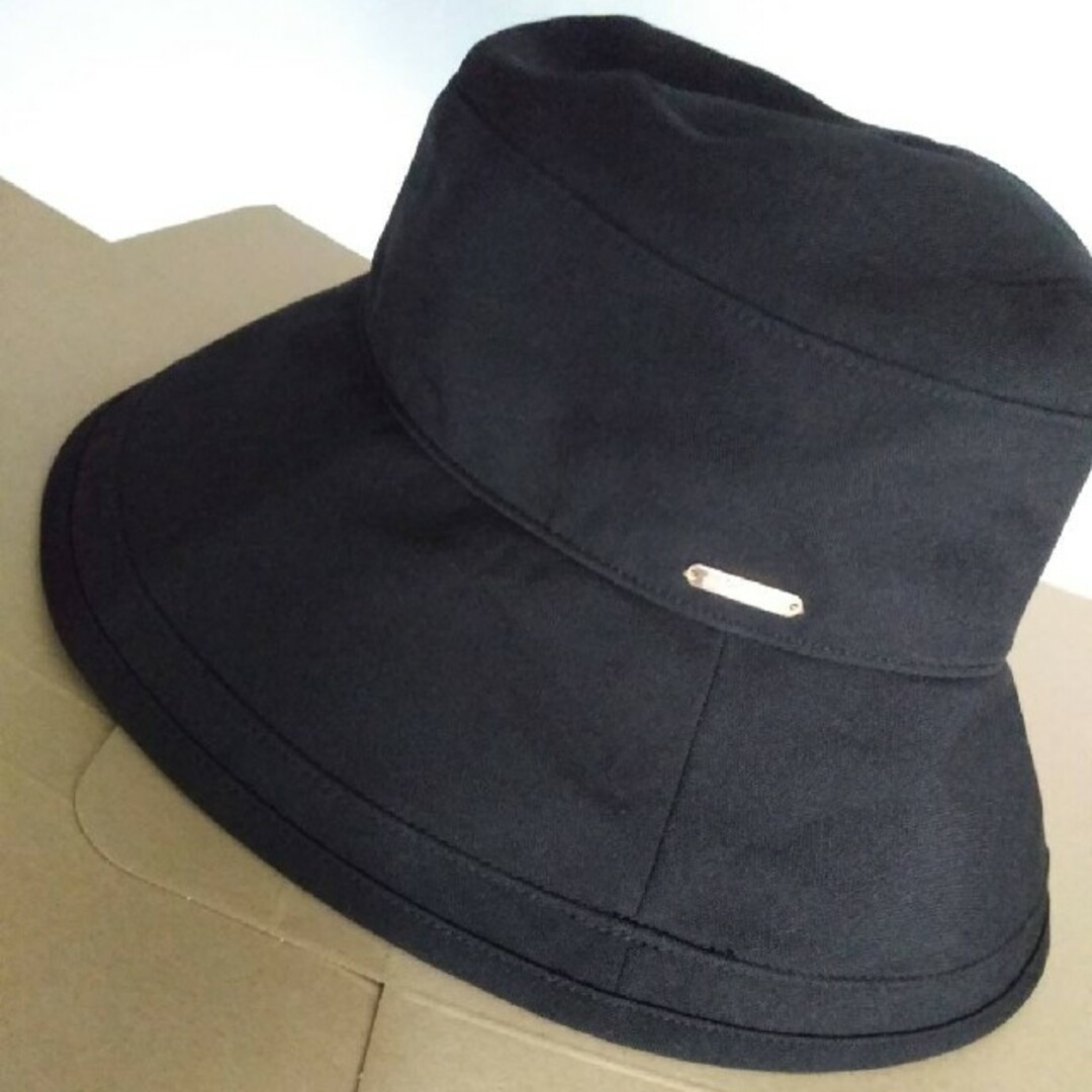 ロサブラン　プレーン　ハット　黒　帽子 レディースの帽子(ハット)の商品写真