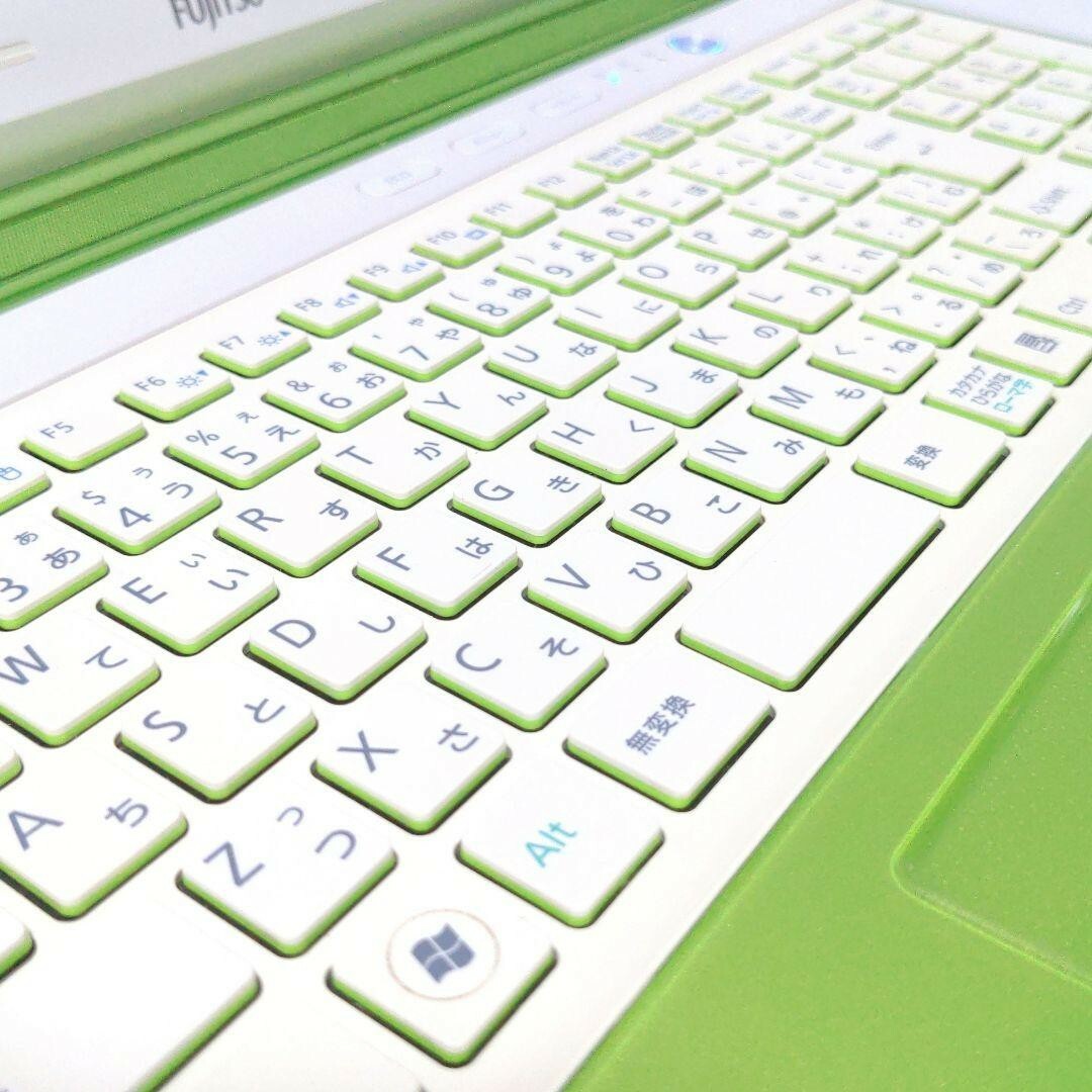 オンライン限定商品】 LIFEBOOK ライムグリーン✨正規Office✨カメラ