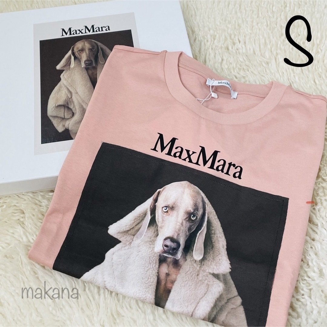 【新品未使用】Max Maraドッグ プリント Tシャツ ピンク S