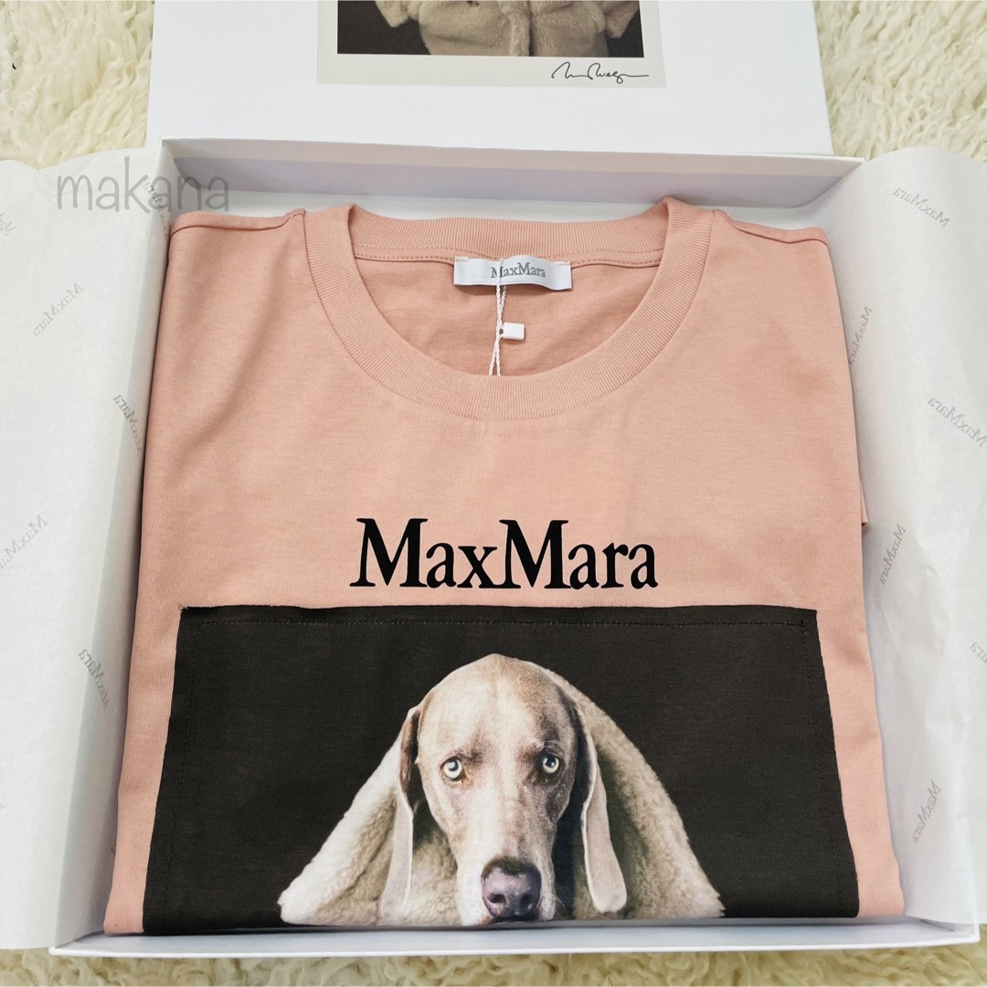 【新品未使用】Max Maraドッグ プリント Tシャツ ピンク S