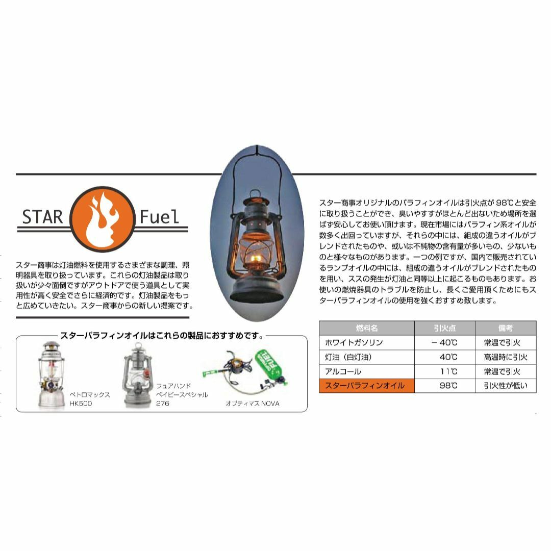 【特価商品】STARスター アウトドア キャンプ ランタン用オイル スターパラフ 2