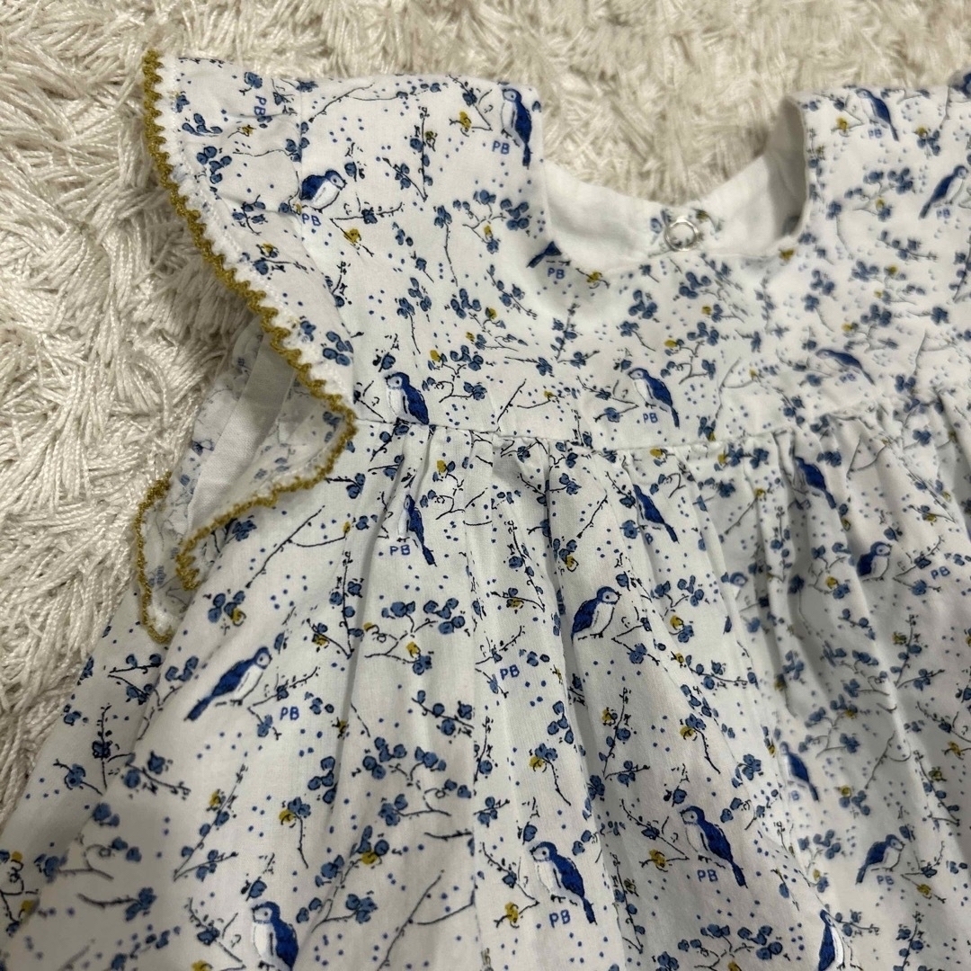 PETIT BATEAU(プチバトー)の値下げ♡プチバトー　プリントワンピースブルマセット キッズ/ベビー/マタニティのベビー服(~85cm)(ワンピース)の商品写真