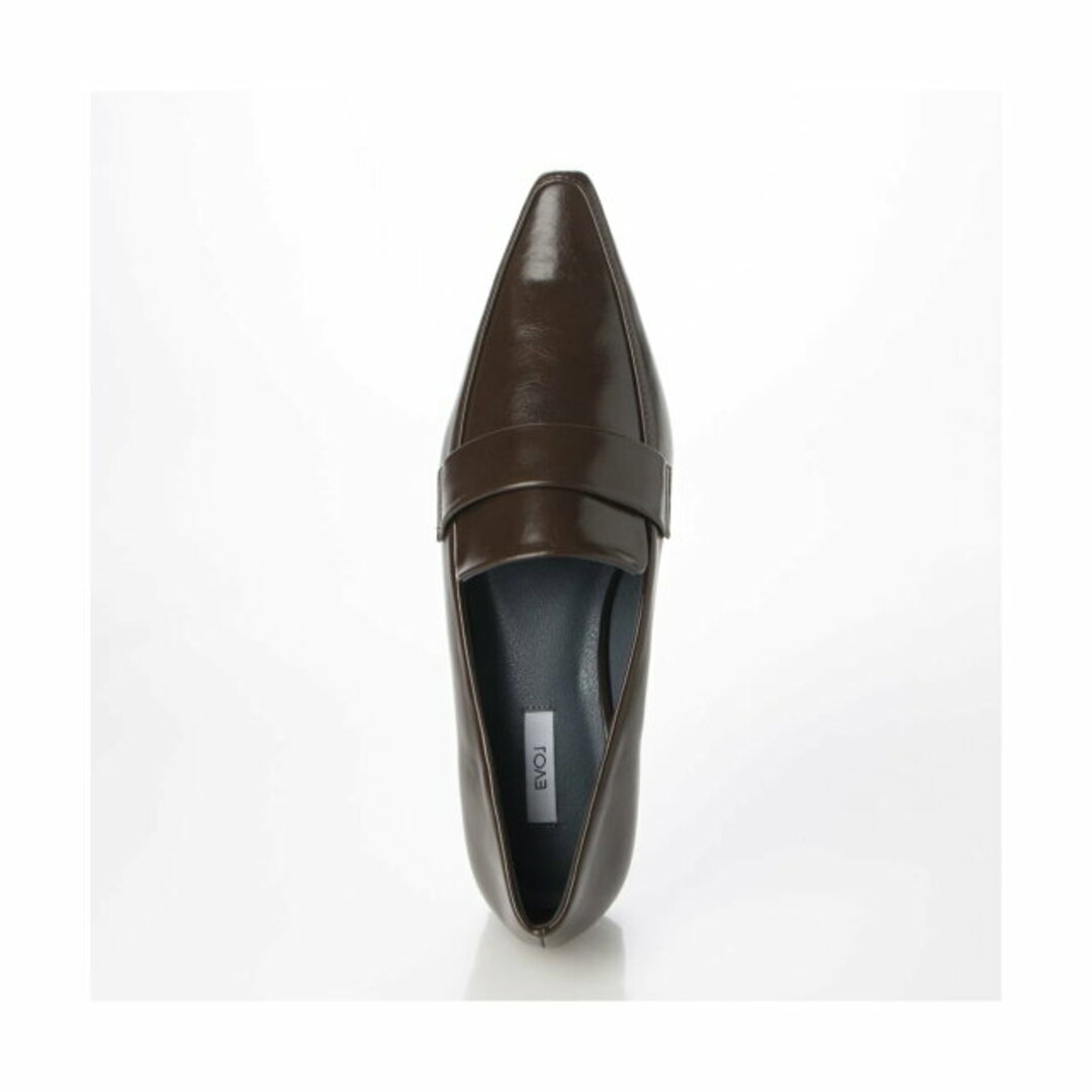 EVOL(イーボル)の【BR】【22.5】デザインヒールコインローファー レディースの靴/シューズ(ローファー/革靴)の商品写真