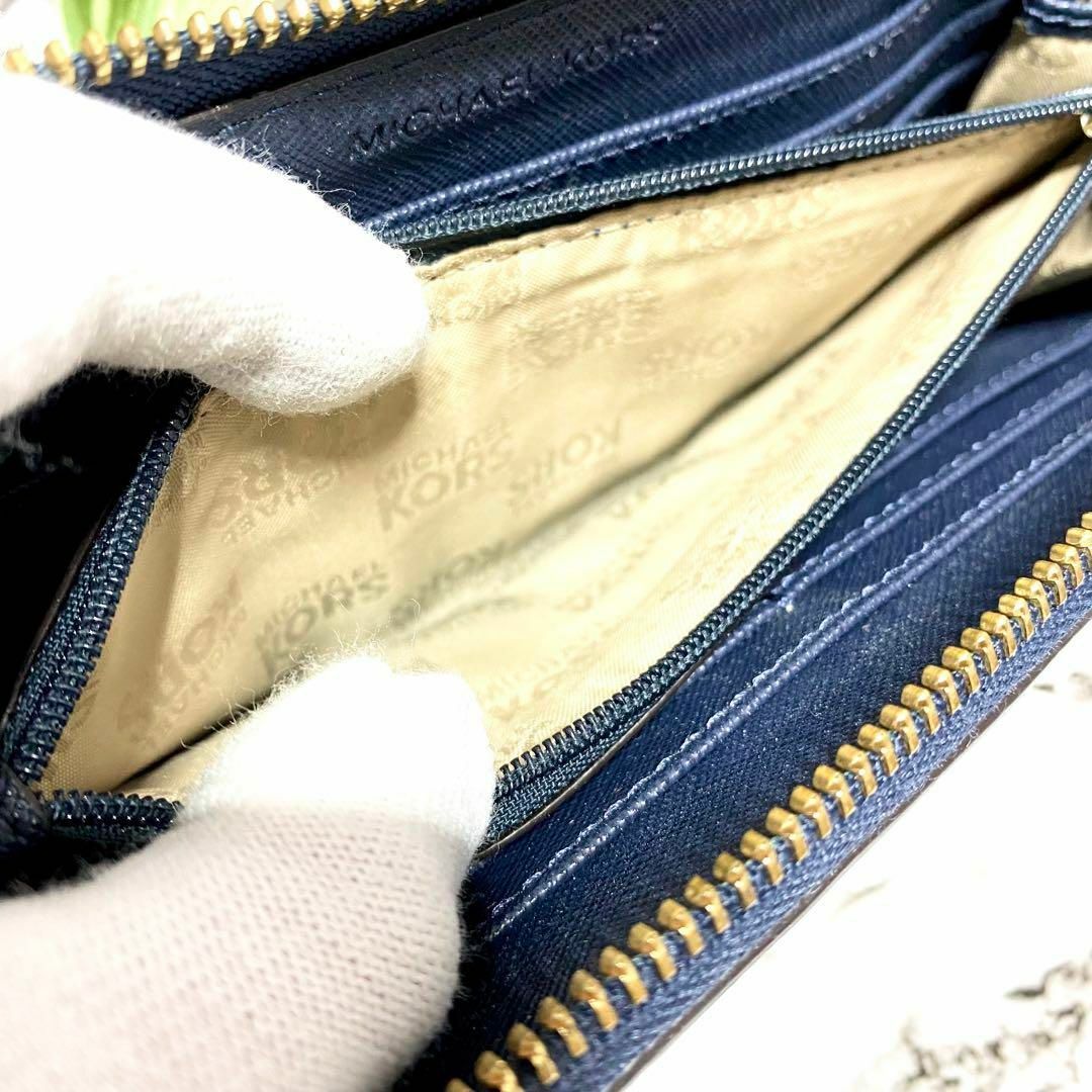 美品！MICHAEL KORS MKロゴ ラウンドファスナー 長財布 5087 - 長財布