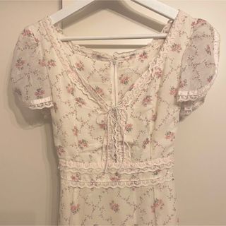 ガニーサックス(GUNNE SAX)の70's Flower Pattern Vintage Dress(ロングワンピース/マキシワンピース)