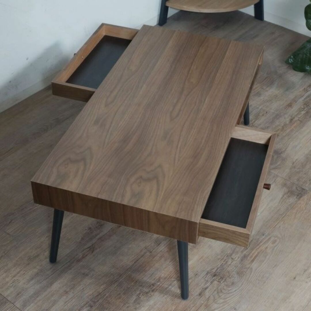 アンティーク風【新品】100㎝幅 おしゃれ 引き出し付きテーブル アウトレット