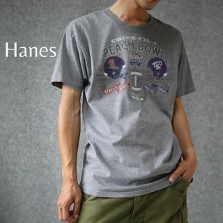 ヘインズ(Hanes)の【ヘインズ】ピーチボウル2014 ビッグ プリント ルーズ Tシャツ グレー L(Tシャツ/カットソー(半袖/袖なし))