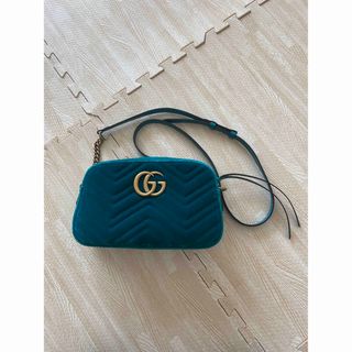 グッチ(Gucci)のGucci グッチ　マーモント　ショルダー　チェーン　gg ベロア　ベルベット(ショルダーバッグ)