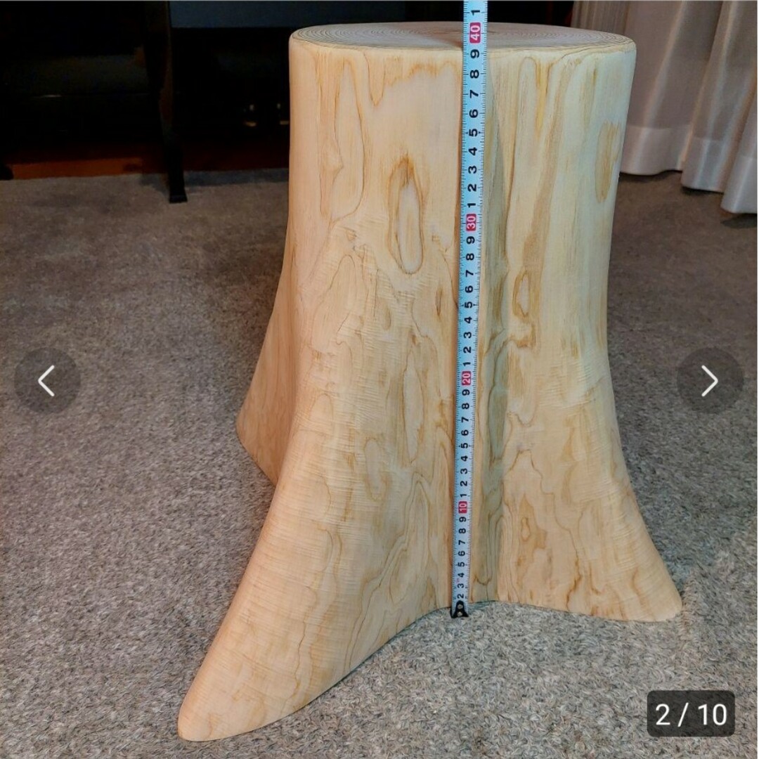 檜 切り株 丸太 椅子 スツール 高さ約39㎝ 1