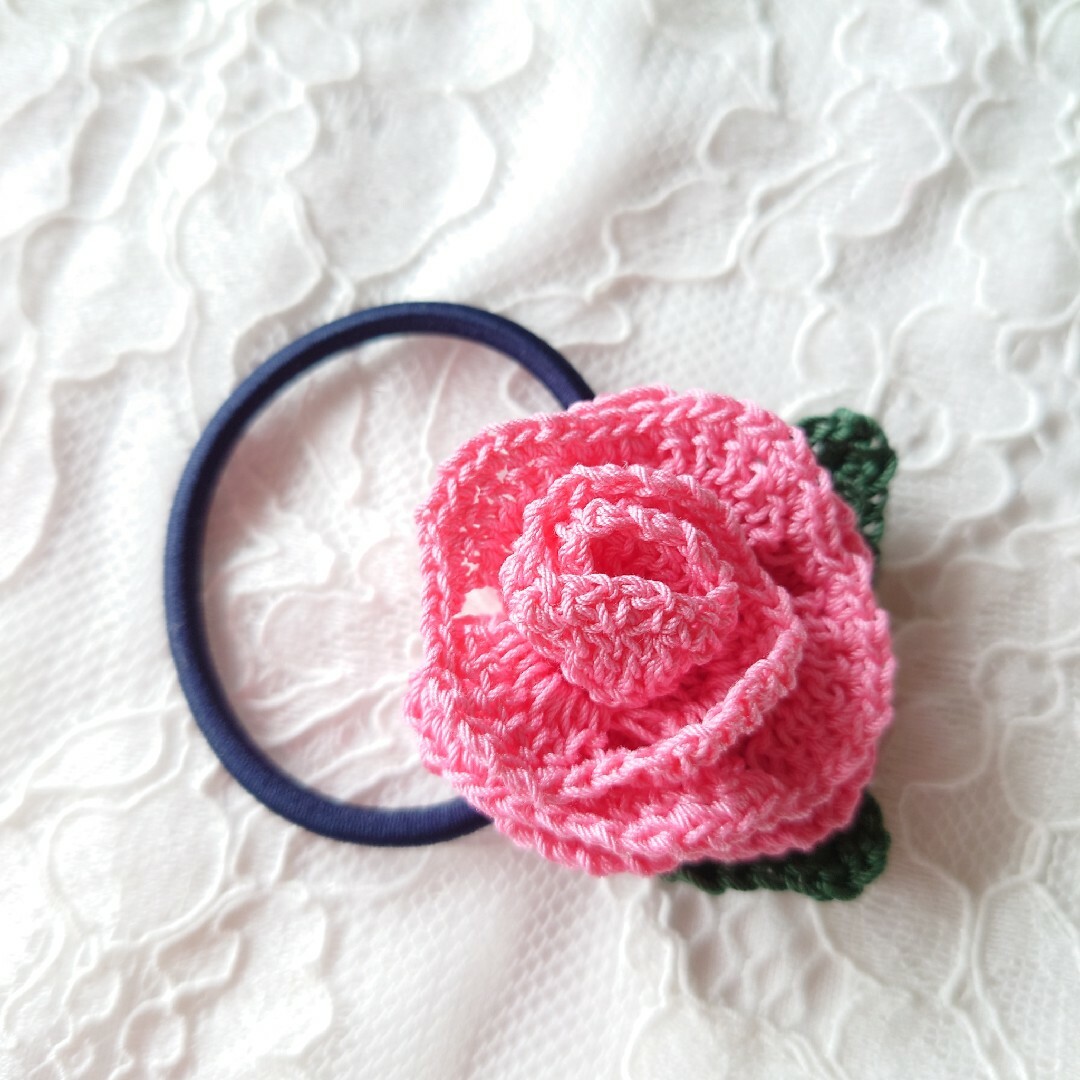 薔薇のヘアゴム ピンク ハンドメイド - 通販 - alfa-hr.com