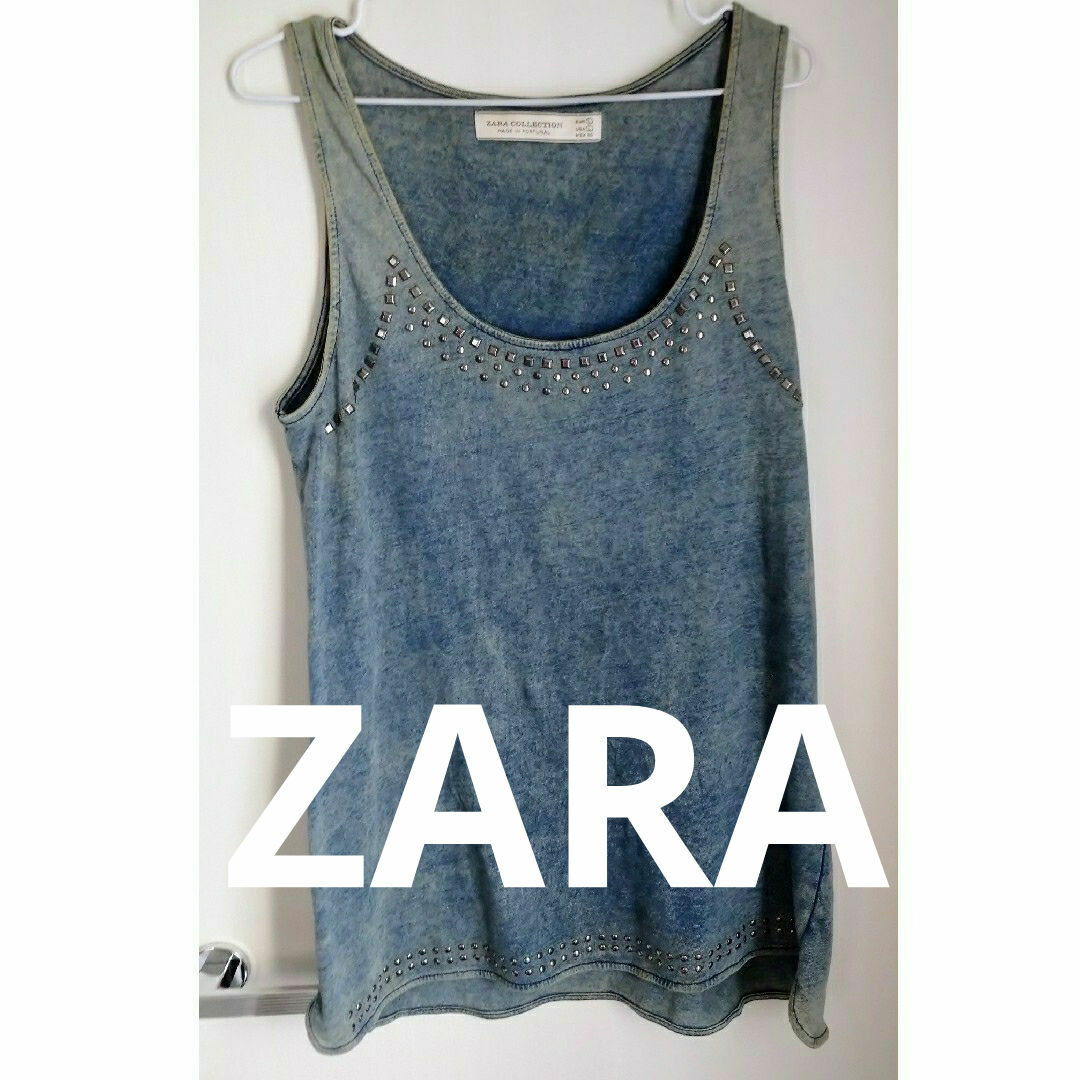 ZARA(ザラ)の値下げ!美品ザラ　ZARA ウオッシュ加工チュニック レディースのトップス(チュニック)の商品写真