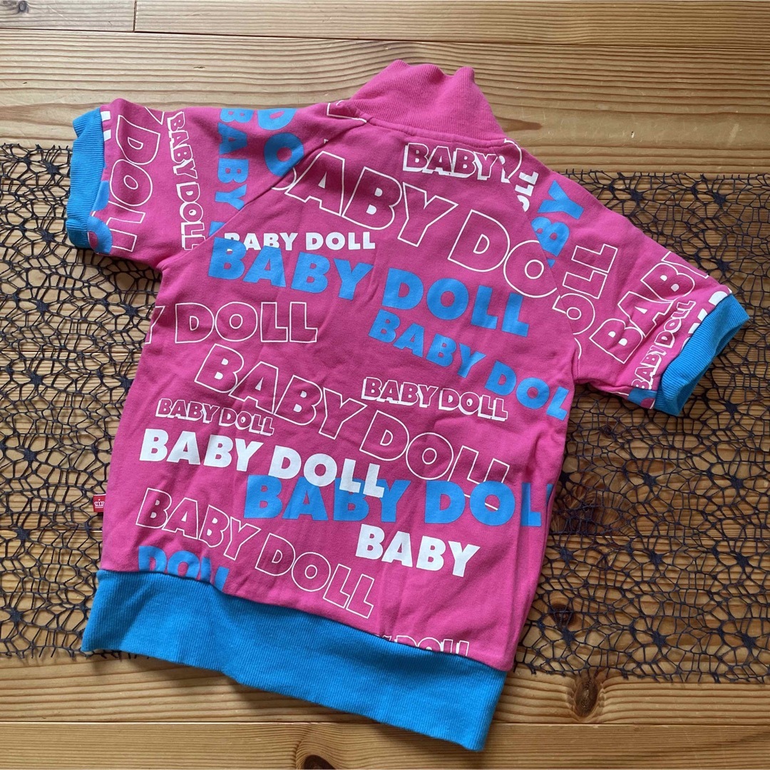 BABYDOLL(ベビードール)のBABYDOLL 半袖上着 ジッパー ☆ ピンク 120 # ベビードール ♪ キッズ/ベビー/マタニティのキッズ服女の子用(90cm~)(ジャケット/上着)の商品写真