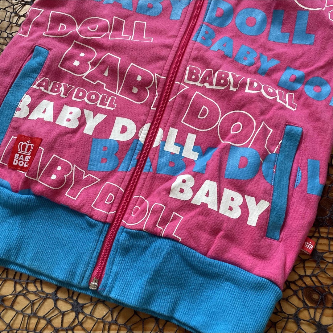 BABYDOLL(ベビードール)のBABYDOLL 半袖上着 ジッパー ☆ ピンク 120 # ベビードール ♪ キッズ/ベビー/マタニティのキッズ服女の子用(90cm~)(ジャケット/上着)の商品写真