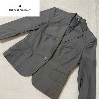 スーツカンパニー(THE SUIT COMPANY)のスーツカンパニー　レディース　七分袖　テーラードジャケット　40サイズ(テーラードジャケット)