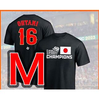 即日発送　USA限定　WBC優勝記念　大谷翔平Tシャツ Mサイズ　ブラック(スポーツ選手)