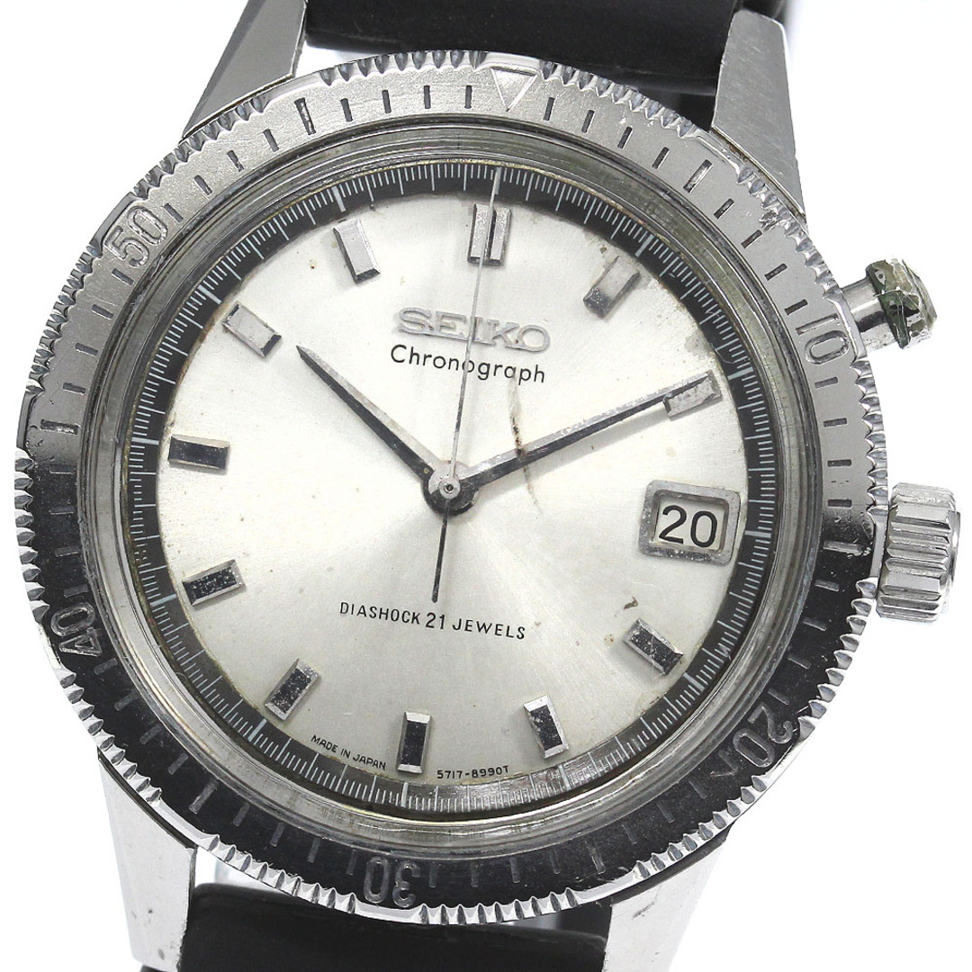 セイコー SEIKO 5717-8990 ワンプッシュクロノグラフ 手巻き メンズ _740789