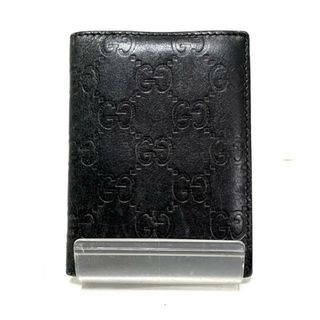 グッチ(Gucci)のグッチ カードケース シマライン 146230 黒(名刺入れ/定期入れ)