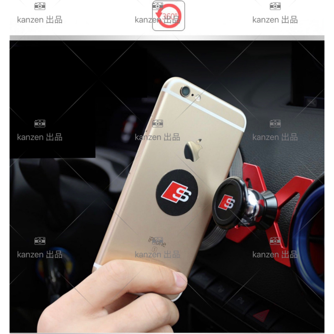 【セール】アウディ　Audi A3 専用　携帯電話ホルダー　【シルバー】 自動車/バイクの自動車(車内アクセサリ)の商品写真