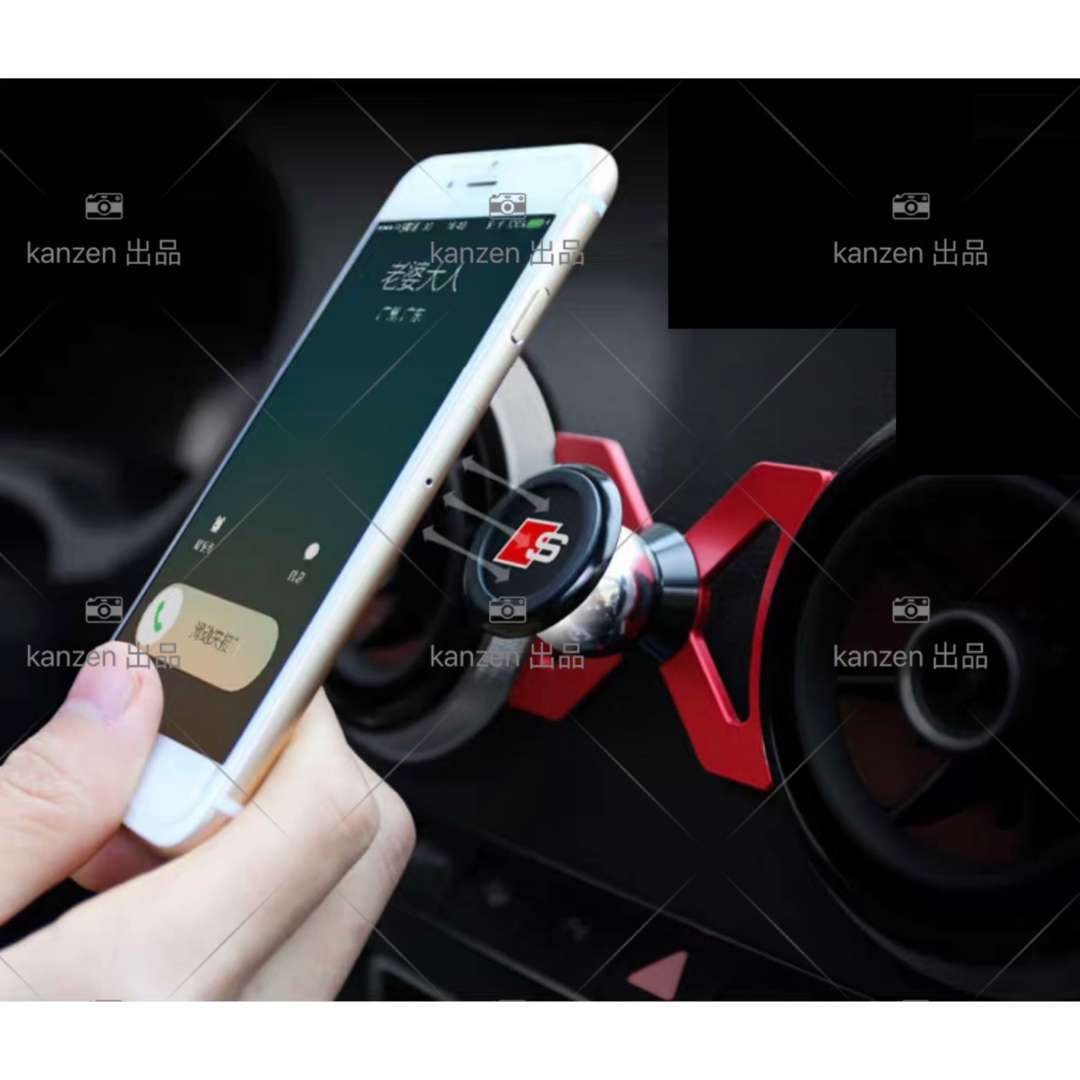 【セール】アウディ　Audi A3 専用　携帯電話ホルダー　【シルバー】 自動車/バイクの自動車(車内アクセサリ)の商品写真