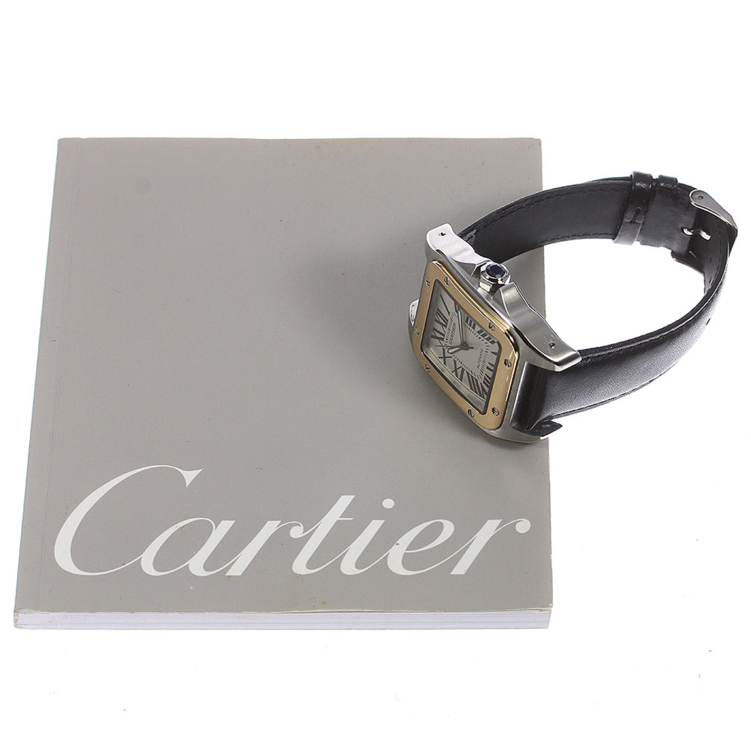 カルティエ CARTIER W20072X7 サントス100 LM K18YGベゼル 自動巻き メンズ 保証書付き_755730