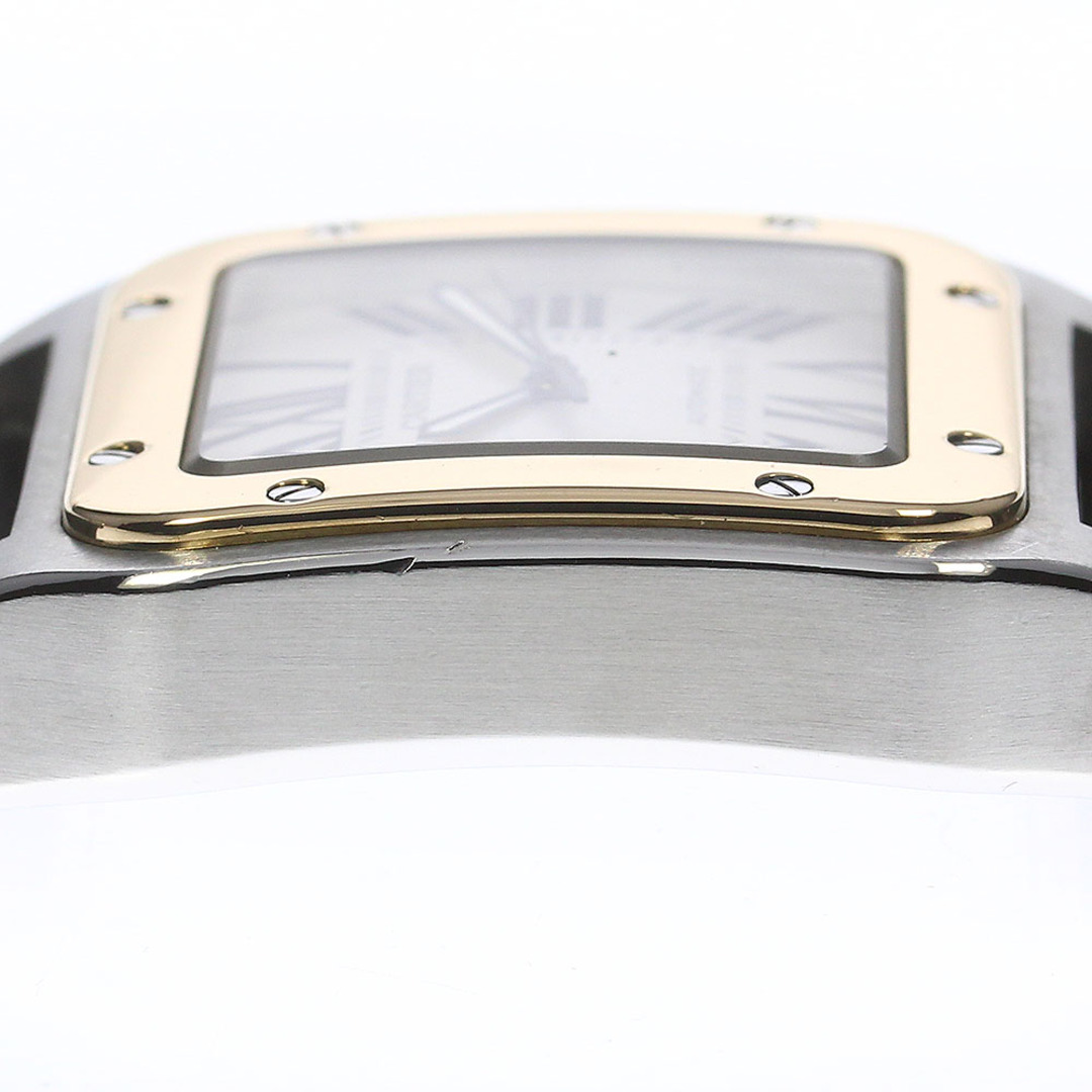 カルティエ CARTIER W20072X7 サントス100 LM K18YGベゼル 自動巻き メンズ 保証書付き_755730