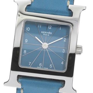 Bランク エルメス Hウォッチ HH1.210 ブルー文字盤 腕時計 ブルージーン レディース HERMES blue