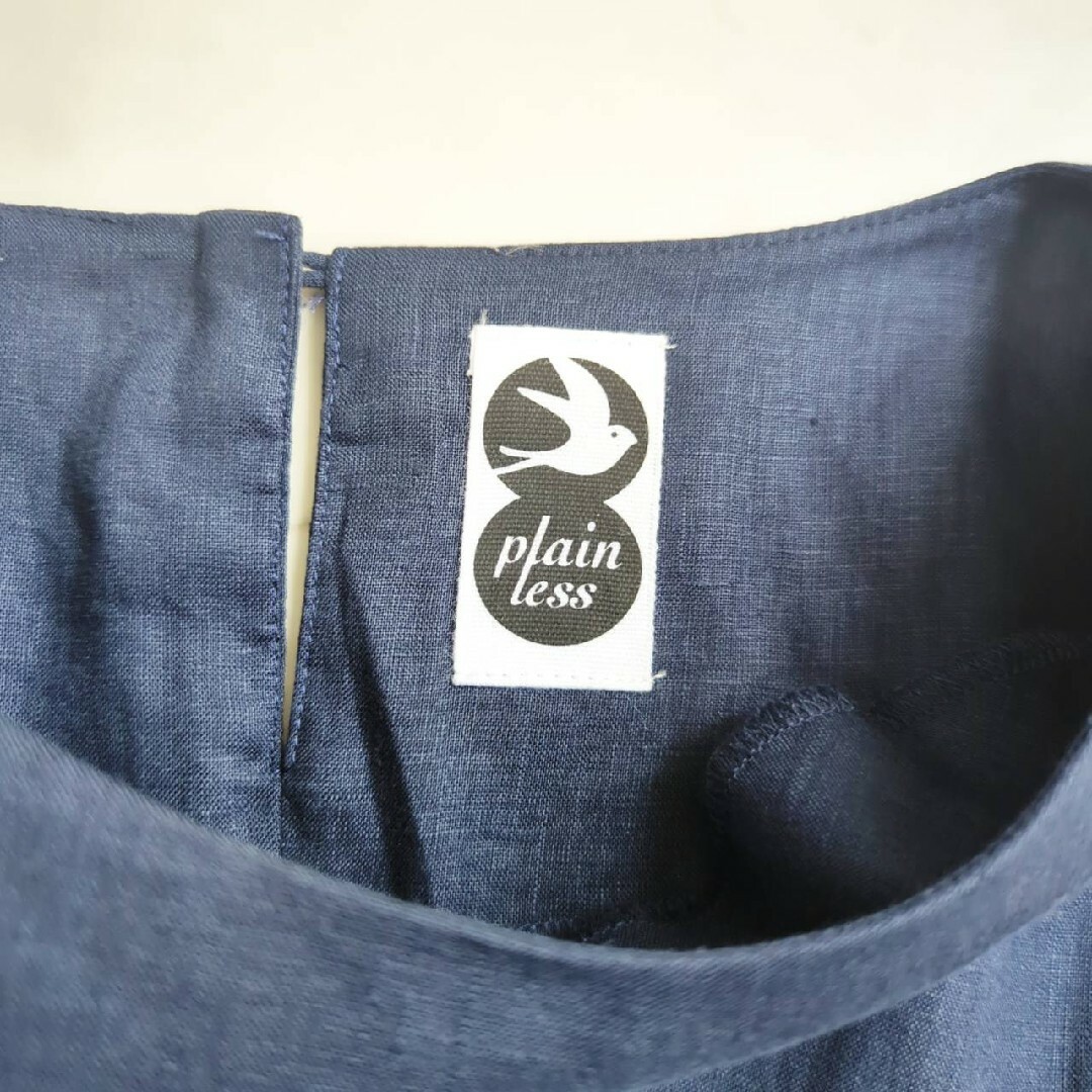 PLAIN PEOPLE 美品♪プレインピープル PLAIN PEOPLE 半袖ひざ丈ワンピース ネイビーの通販 by tac ★美品★プレインピープル ワンピース 3