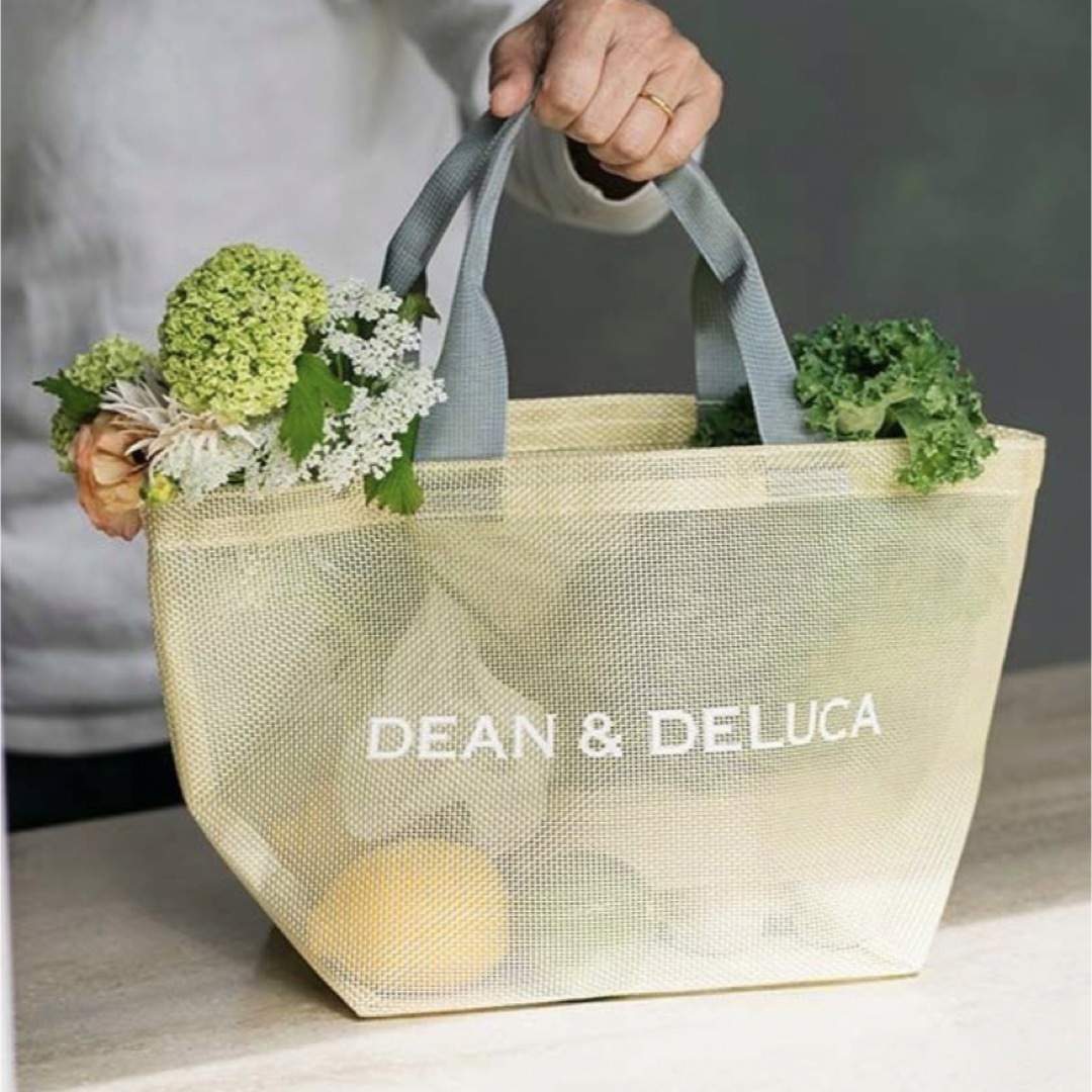 DEAN & DELUCA(ディーンアンドデルーカ)のDEAN & DELUCA　メッシュトートバッグ　シトラスイエローＳサイズ  レディースのバッグ(トートバッグ)の商品写真