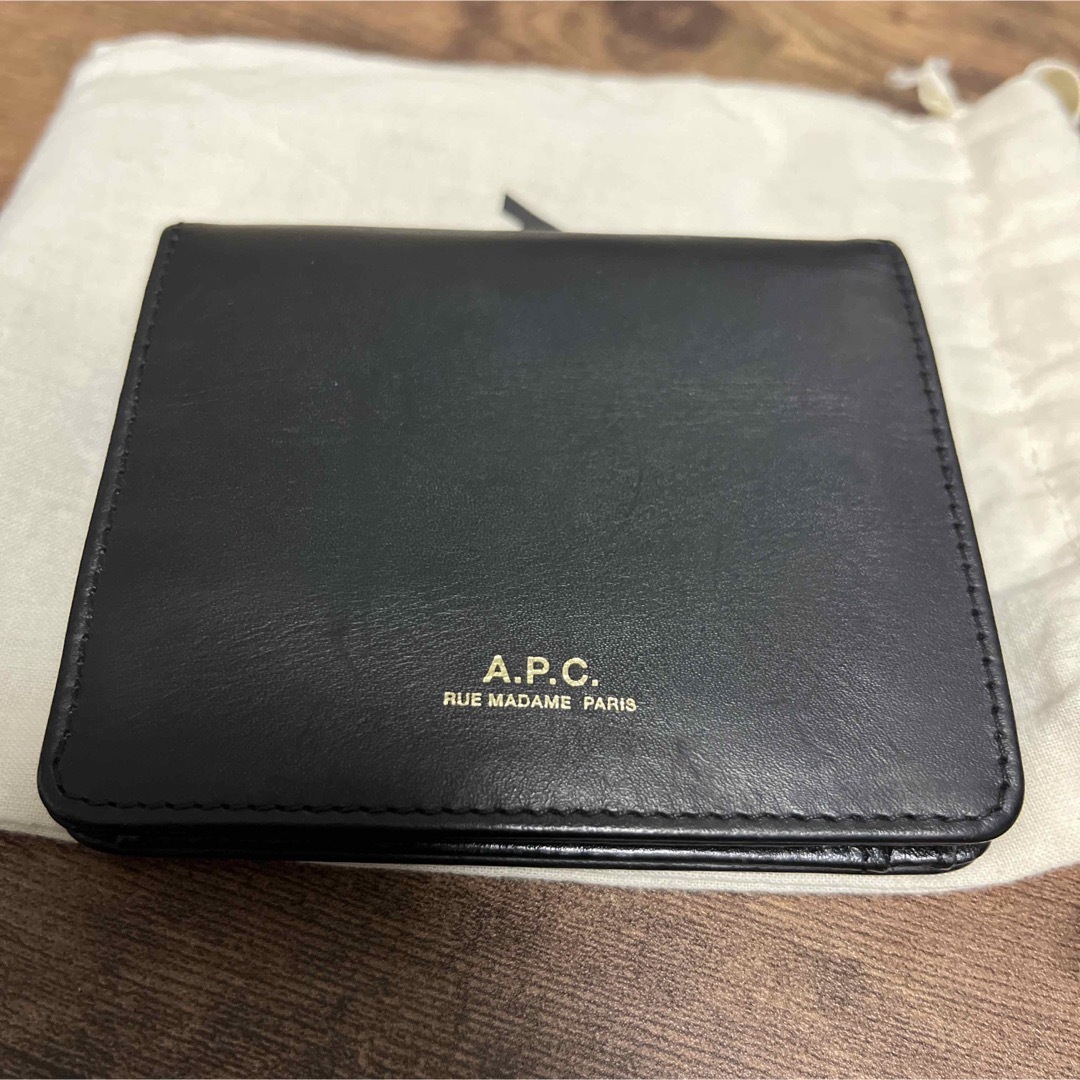 a.p.c. compact mael コンパクト財布　NOIR 21 ゴールド