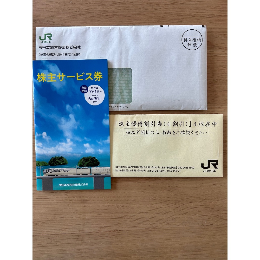 JR東日本　株主優待　4枚　株主サービス券優待券/割引券