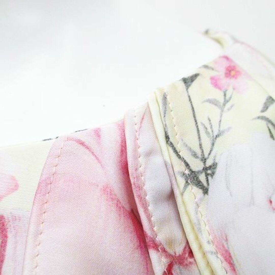 オースチン リード 花柄 七分袖 カットソー チュニック 38 ピンク系