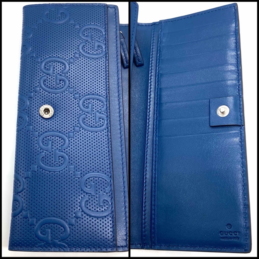 ✨極美品✨ グッチ GGエンボス フラップ 二つ折り長財布 ウォレット 希少