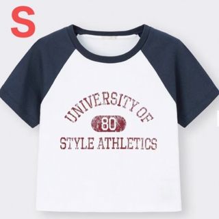 ジーユー(GU)のUSED】GU ジーユー Sサイズ Tシャツ 半袖　ラグラン(Tシャツ(半袖/袖なし))