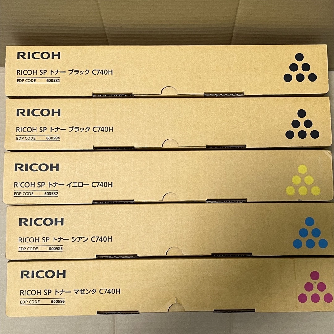 新品未開封品】リコー SPトナー c740h 4色5本セット - OA機器