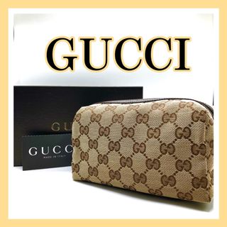 グッチ(Gucci)の✨新品同様✨　グッチ　GGキャンバス　化粧ポーチ　小物入れ(ポーチ)