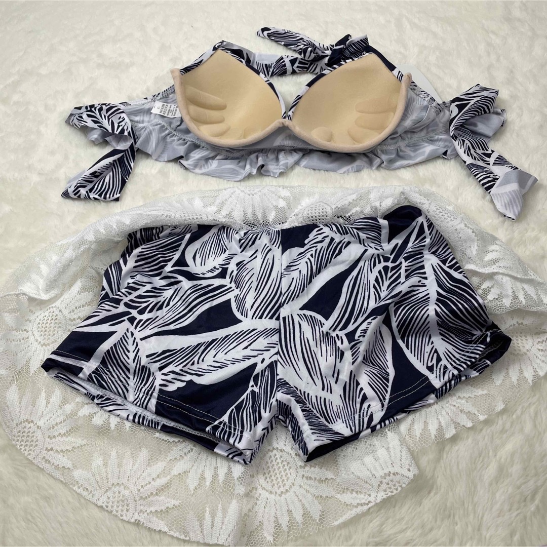 水着レディース 3点セット ビキニ 体型カバー着痩せ 韓国ファッション可愛い レディースの水着/浴衣(水着)の商品写真