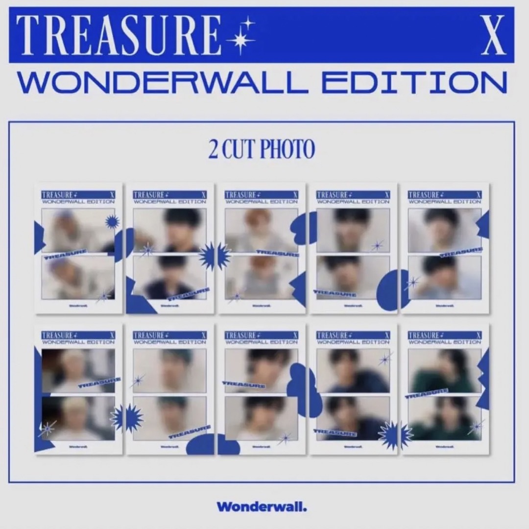 TREASURE(トレジャー)のtreasure ワンダーウォール　コラボ　フーディー　グレー　トレカ付 エンタメ/ホビーのCD(K-POP/アジア)の商品写真