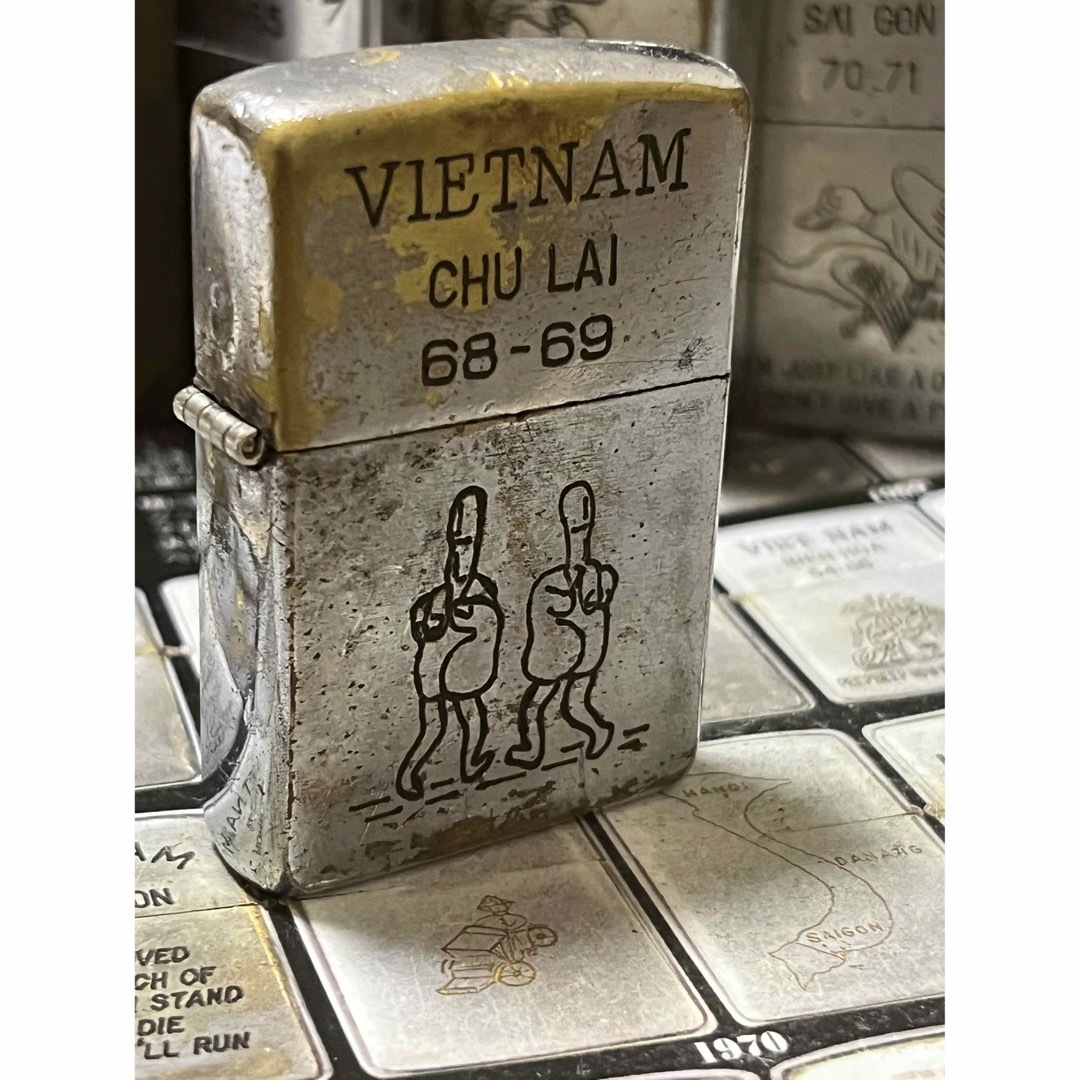 【ベトナムZIPPO】本物 1968年製ベトナムジッポー「韓国海軍特殊戦旅団」