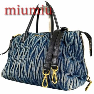 石見銀山 miumiu ハンドバッグ マテラッセ デニム 2way ショルダー